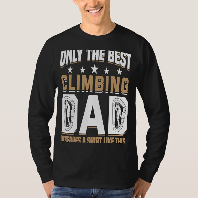 Bergsteigen Klettersteig Klettersteig Vater Klette T-Shirt (Vorderseite)