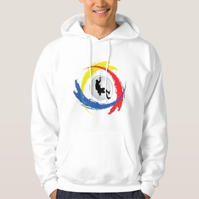 Bergsteigen-Tricolor Emblem Hoodie (Vorderseite)