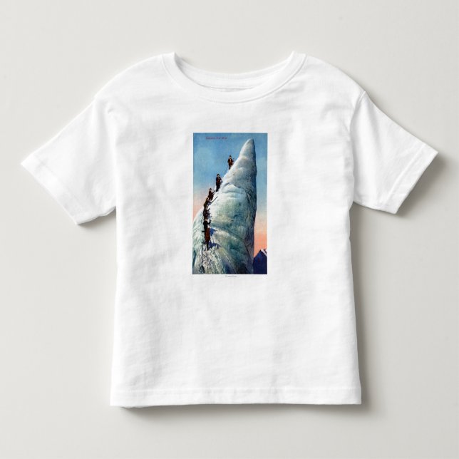 Bergsteiger, die versuchen, aufzusteigen ein Serac Kleinkind T-shirt (Vorderseite)
