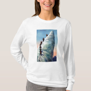 Bergsteiger, die versuchen, aufzusteigen ein Serac T-Shirt