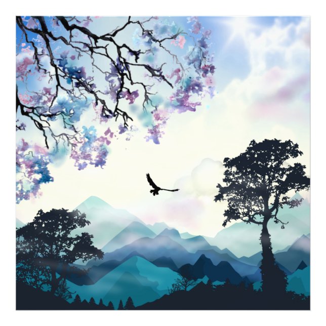 Bergszene Fotodruck (Vorne)