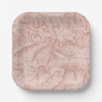 Bergtopographische Karte Pappteller