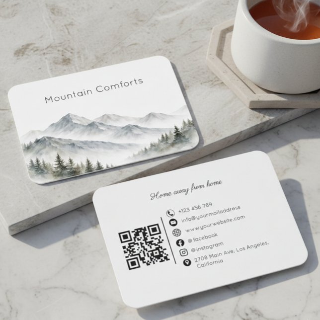 Bergvermietung Tourguide QR-Code Visitenkarte (Von Creator hochgeladen)