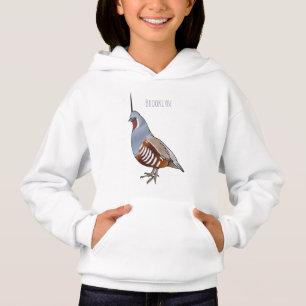 Bergwachtel-Vogel-Cartoon-Illustration Hoodie