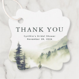 Bergwald Danke Hochzeit Geschenkanhänger