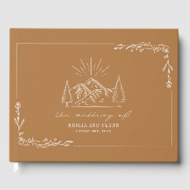 Bergwald Goldenrod Rustikale Hochzeit Gästebuch