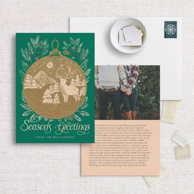 Bergwald-Ornament Illustriert Weihnachten (Von Creator hochgeladen)