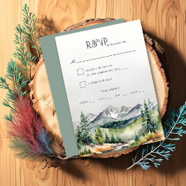 Bergwalderlebnis beginnt Rustikale Hochzeiten RSVP Karte