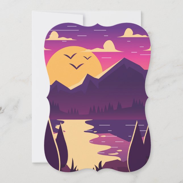 Bergwaldlandschaft (Vorderseite)