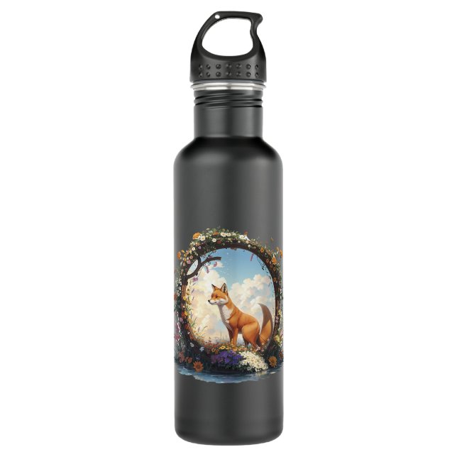 Bergwaldtiere Fox Nature Edelstahlflasche (Vorderseite)