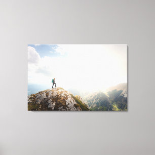 Bergwanderer Leinwanddruck