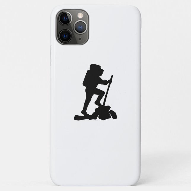 Bergwanderer Schwarze Silhouette Case-Mate iPhone Hülle (Rückseite)