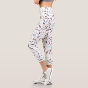 Bergwandermuster Capri Leggings