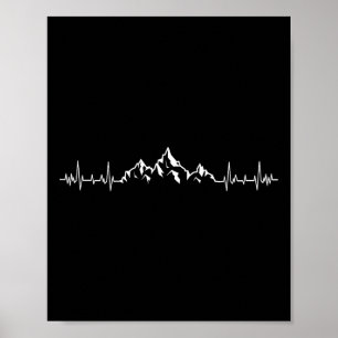 Bergwandern - Puls Herzschlag Wanderer Kletterer M Poster