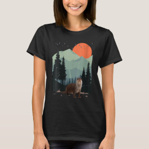 Bergwelt Abenteuer Sunset Pine Tree Sea T-Shirt