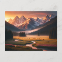 Bergwelt am Tag Postkarte