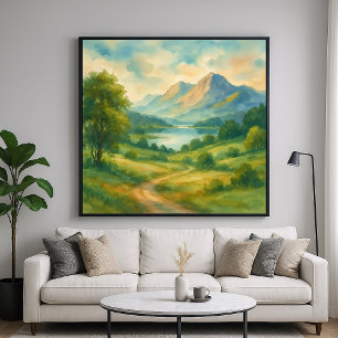 Bergwelt - Aquarellbilder Kunst Poster