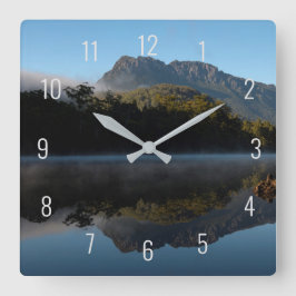 Bergwelt Bergwelt Bergsee-Zauber Quadratische Wanduhr