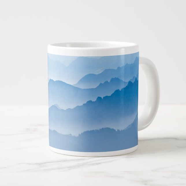 Bergwelt | Schweiz Jumbo-Tasse (Vorderseite Rechts)