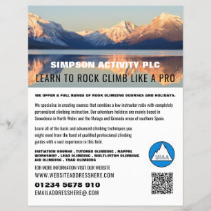 Bergwelt, Wandern und Klettern Advert Flyer