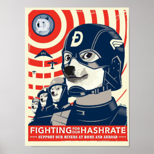 Bergwerk Dogecoin Plakat
