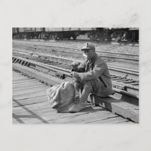 Bergwerk in den Bahnhöfen, 1938 Postkarte