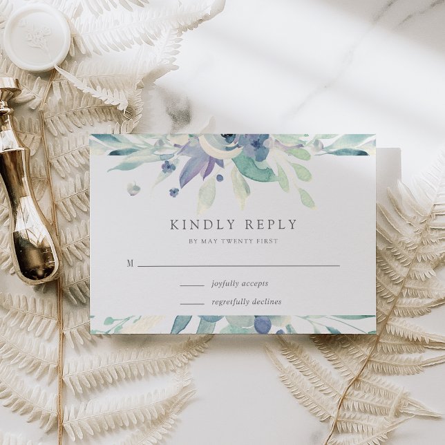 Bergwiese | Botanische Wasserfarbe RSVP Karte (Von Creator hochgeladen)