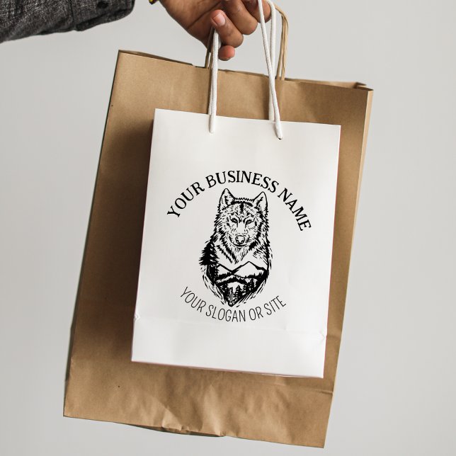 Bergwolf, maßgeschneidertes Geschäft, groß Gummistempel (Von Creator hochgeladen)