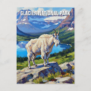 Bergziege im Glacier Nationalpark Reisen Postkarte
