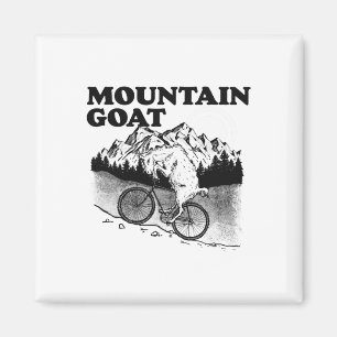 Bergziege Lustige Mountainbike-Fahrerin Ziegen-Bik Magnet