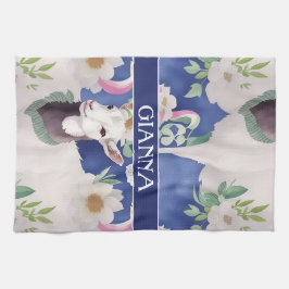 Bergziege Wasserfarbenes Muster Geschirrtuch