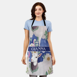 Bergziege Wasserfarbenes Muster Schürze