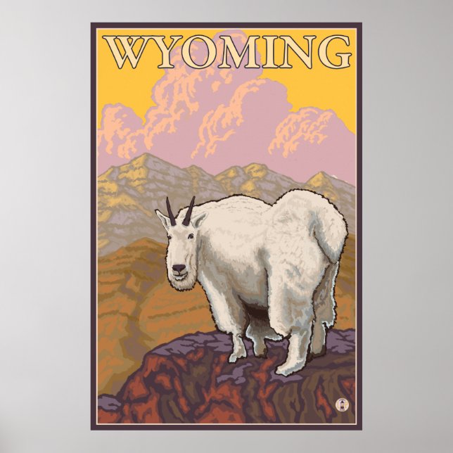 Bergziege - Wyoming Poster (Vorne)