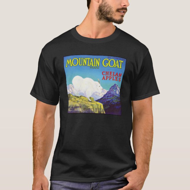 Bergziegenäpfel Vintages Kratetikett T-Shirt (Vorderseite)