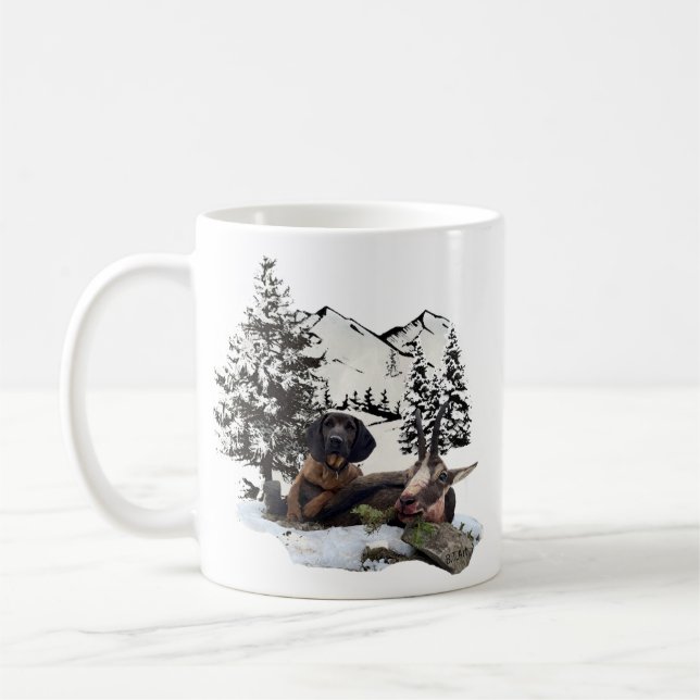 Bergziegenjagd Kaffeetasse (Links)