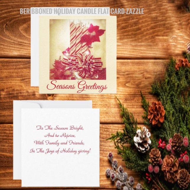 Beribboned Holiday Candle Karte (Von Creator hochgeladen)