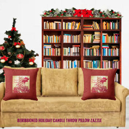 Beribboned Holiday Candle Kissen