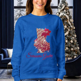 Beribboned Holiday Candle Sweatshirt