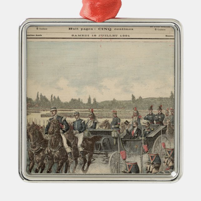 Bericht der Truppen Silbernes Ornament (Vorne)