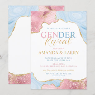 Bericht über das Geschlecht der Blaue und rosa Aga Einladung