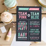 Bericht zu Team Pink oder Team Blue Chalkboard Gen Einladung<br><div class="desc">Laden Sie Freunde und Familie ein, um herauszufinden, ob Ihr neues Baby ein Junge oder ein Mädchen mit diesem niedlich angesagten, modernen Babygeschlecht ist, das Party Einladung offenbart. Das Design besticht durch ein sportliches Team Pink- oder Team Blue-Motiv mit einem feinen Fleckchen Typografie in Weiß-, Rosa- und Blautönen auf einem...</div>