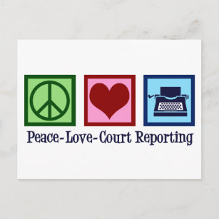 Berichterstattung über die Liebe des Friedens Postkarte