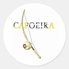 Berimbau Capoeira Runder Aufkleber