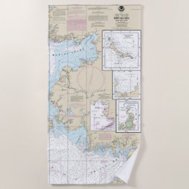 Bering Sea Eastern Teil Alaska Nautical Chart Strandtuch