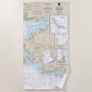 Bering Sea Eastern Teil Alaska Nautical Chart Strandtuch