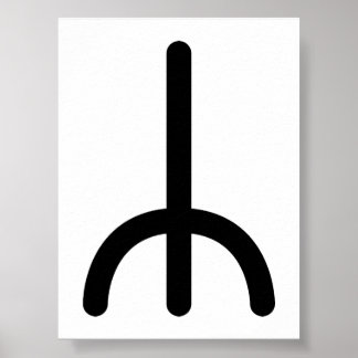 BERKANA Nordische Rune (Birke, Wachstum, Wiedergeb Poster