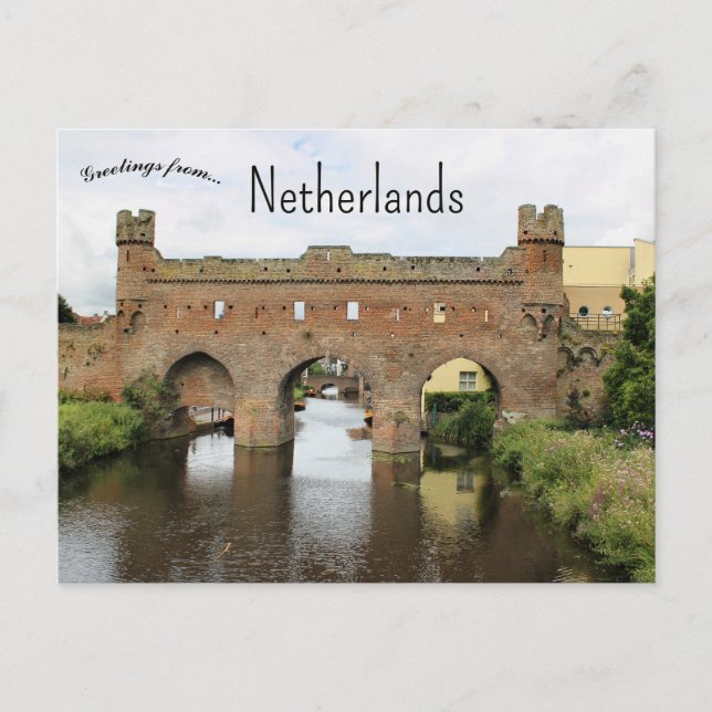 Berkel Tor Zutphen Niederlande Postkarte (Vorderseite)