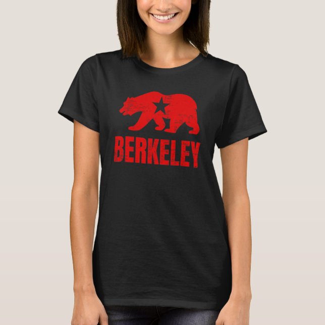 Berkeley California Bear Distressed Vinta T-Shirt (Vorderseite)