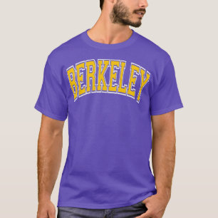 Berkeley California Ca Varsity Amber Text TShirt 2