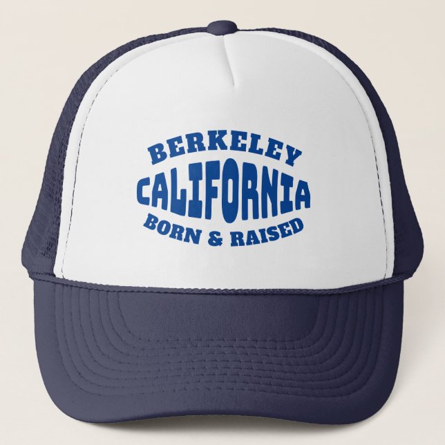 Berkeley California Geboren und erhoben Truckerkappe (Vorderseite)